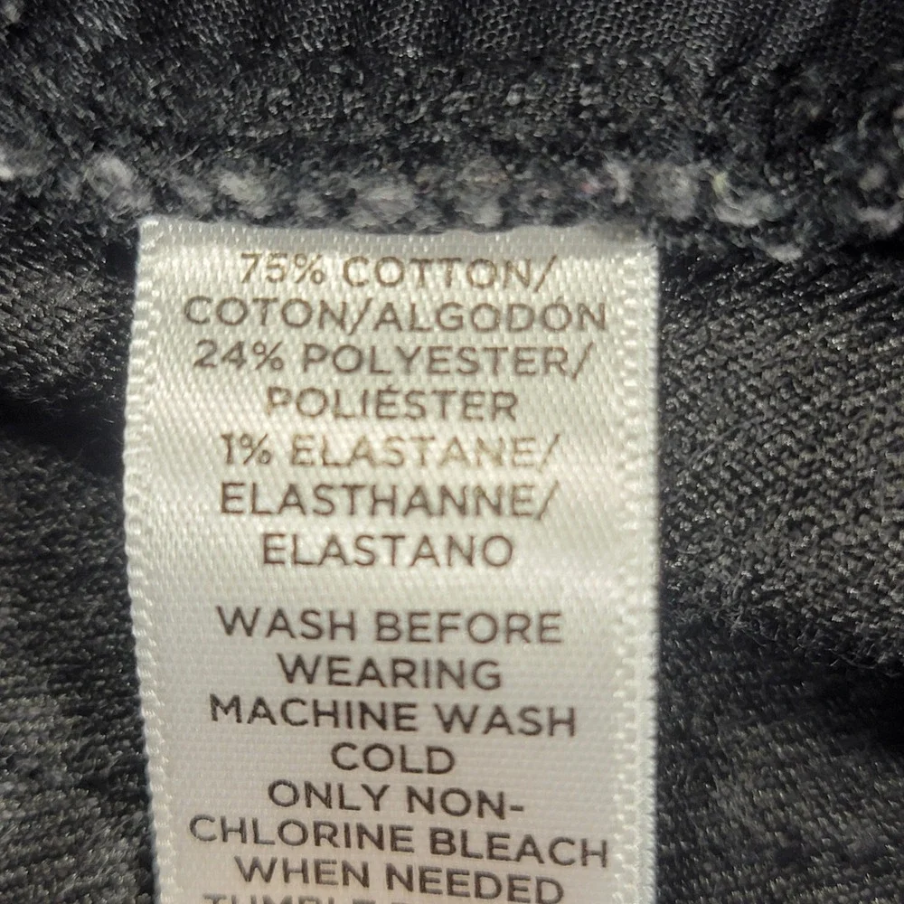 LOFT Ann Taylor Jeans Women's Curvy Skinny Black Wash Denim Size 29/8‎ Mid Rise - Picture 5 of 10
